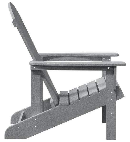 VidaXL Adirondack szék Világosszürke 74x82x91 cm HDPE