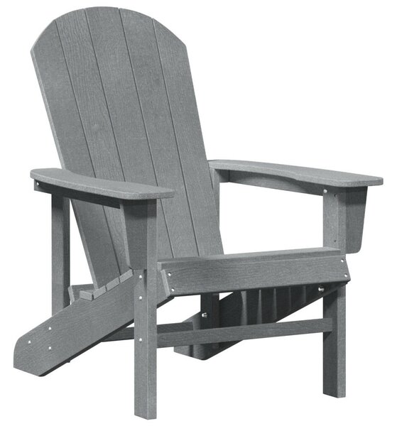 VidaXL Adirondack szék Világosszürke 74x82x91 cm HDPE