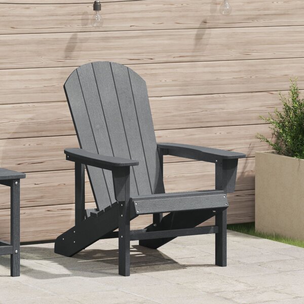 VidaXL Adirondack szék Világosszürke 74x82x91 cm HDPE