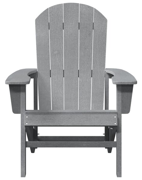 VidaXL Adirondack szék Világosszürke 74x82x91 cm HDPE