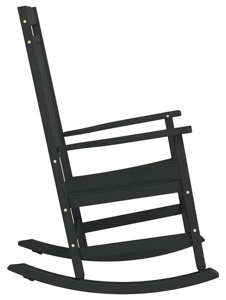 VidaXL Hintaszék Fekete 65 x 84 x 114 cm Polietilén