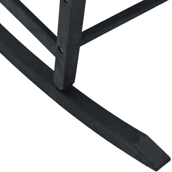 VidaXL Hintaszék Fekete 65 x 84 x 114 cm Polietilén
