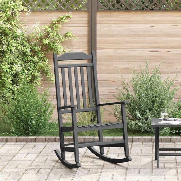 VidaXL Hintaszék Fekete 65 x 84 x 114 cm Polietilén