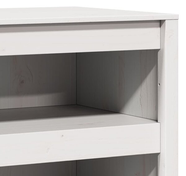 VidaXL Konyhaszekrény polcokkal Fehér 106 x 55 x 64 cm Tömör fenyőfa