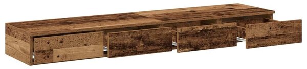 VidaXL Ágyfiókok fiókkal Öreg fa 150 x 36,5 x 16,5 cm Faanyag