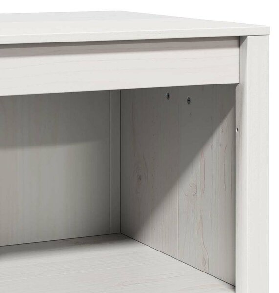 VidaXL Konyhaszekrény Meleg fehér 106 x 55 x 92 cm Tömör fenyőfa