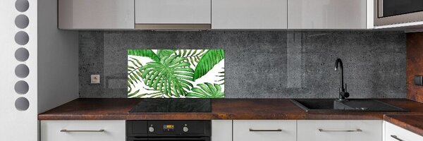 Konyhai hátfalpanel Trópusi levelek