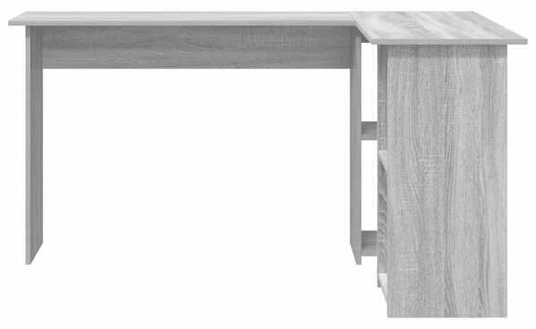VidaXL Asztal polcokkal Szürke sonoma 142 x 102 x 73 cm Faanyag