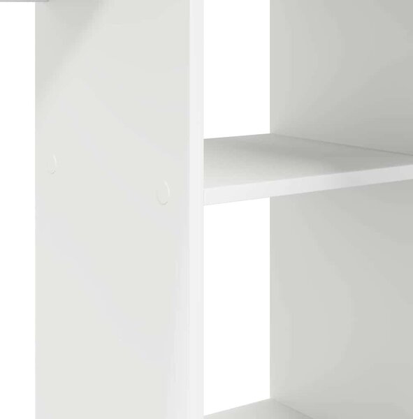 VidaXL Asztal polcokkal tárolóval Fehér 142 x 102 x 73 cm Faanyag
