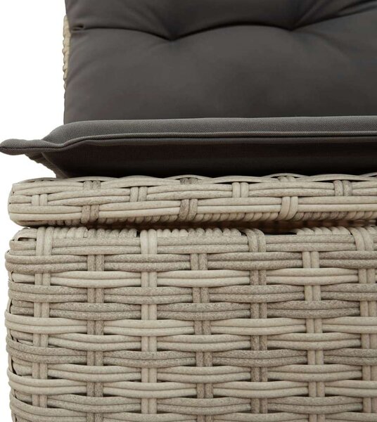 VidaXL Polyrattan Kerti Ülőgarnitúra - 10 részes, Világosszürke