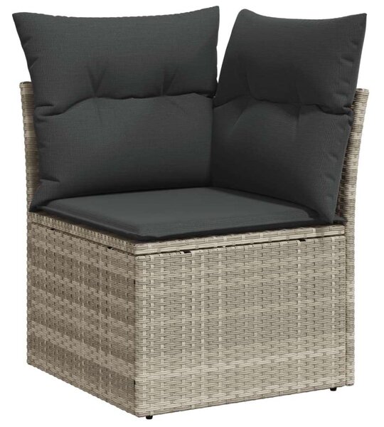 VidaXL Polyrattan Kerti Ülőgarnitúra - 10 részes, Világosszürke