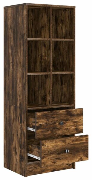 VidaXL Magasfiú fiókkal Füstölt tölgy 45,5 x 34 x 127 cm