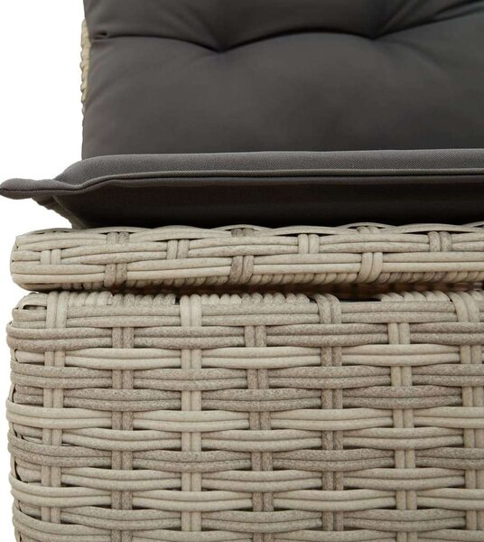 VidaXL Polyrattan Kerti Ülőgarnitúra - 11 részes, Világosszürke