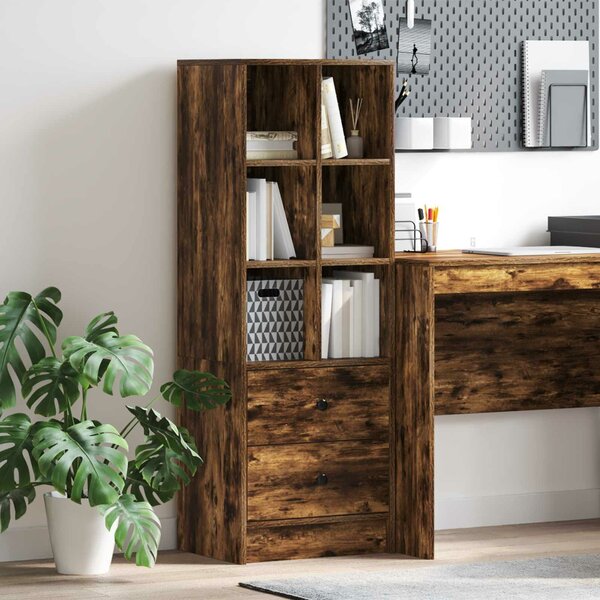 VidaXL Magasfiú fiókkal Füstölt tölgy 45,5 x 34 x 127 cm