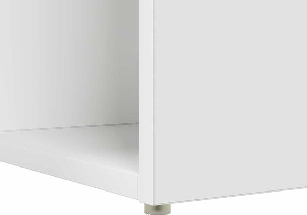 VidaXL Asztal polcokkal tárolóval Fehér 108 x 55 x 103,5 cm Faanyag