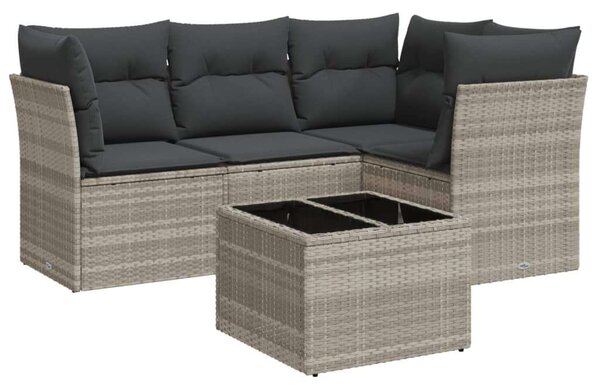 VidaXL Polyrattan Kerti Ülőgarnitúra - 5 részes
