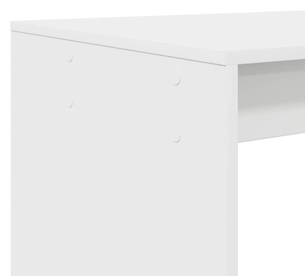 VidaXL Asztal polcokkal tárolóval Fehér 108 x 55 x 103,5 cm Faanyag
