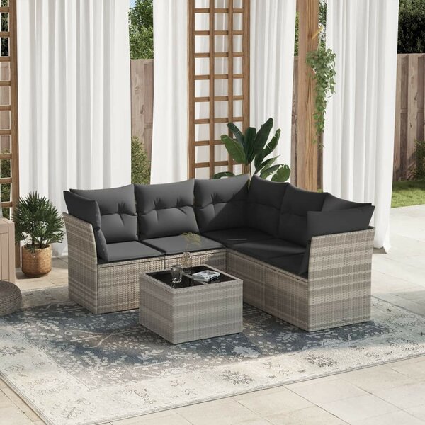VidaXL Polyrattan Kerti Ülőgarnitúra - 6 részes