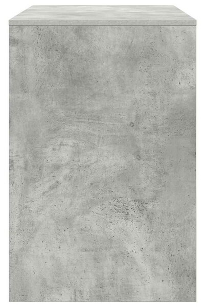 VidaXL Íróasztal polcokkal Beton szürke 102 x 50 x 75 cm Faanyag