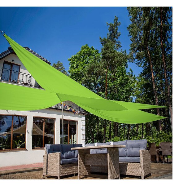 Patio Napvitorla 3,6x3,6x3,6m, UV50+PA, lime
