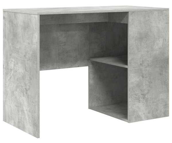 VidaXL Íróasztal polcokkal Beton szürke 102 x 50 x 75 cm Faanyag