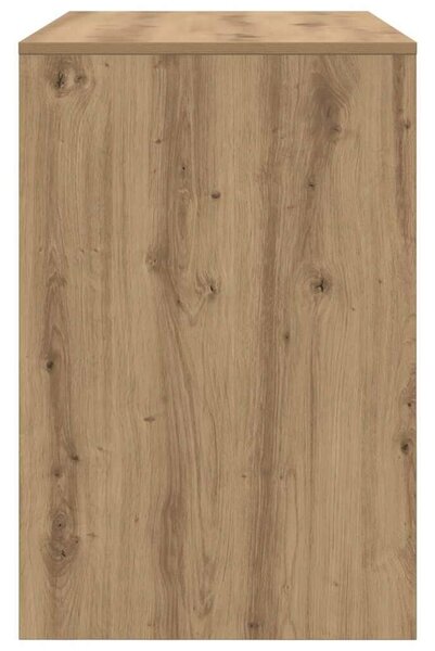 VidaXL Asztal polcokkal Artisan tölgy 102 x 50 x 75 cm Faanyag
