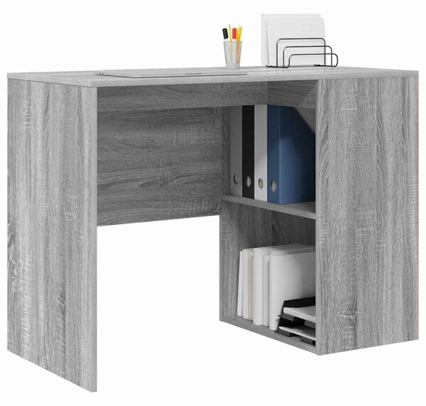VidaXL Íróasztal polcokkal Szürke Sonoma 102 x 50 x 75 cm Faanyag
