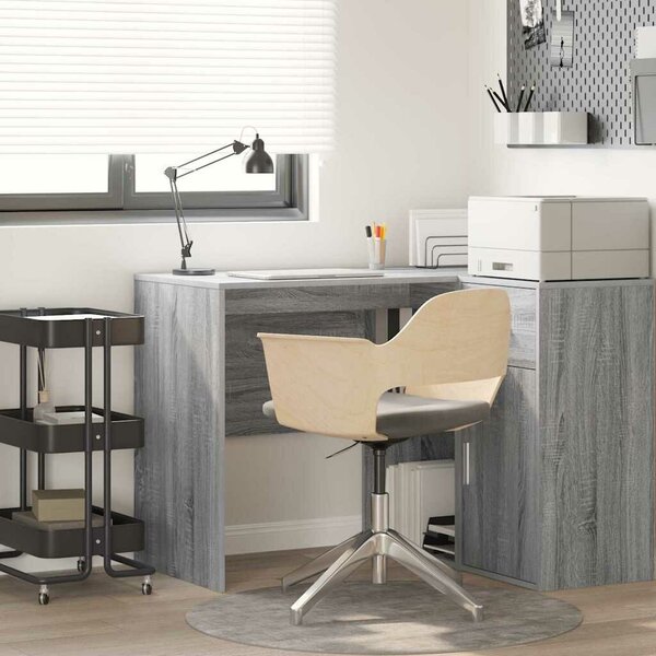 VidaXL Íróasztal polcokkal Szürke Sonoma 102 x 50 x 75 cm Faanyag
