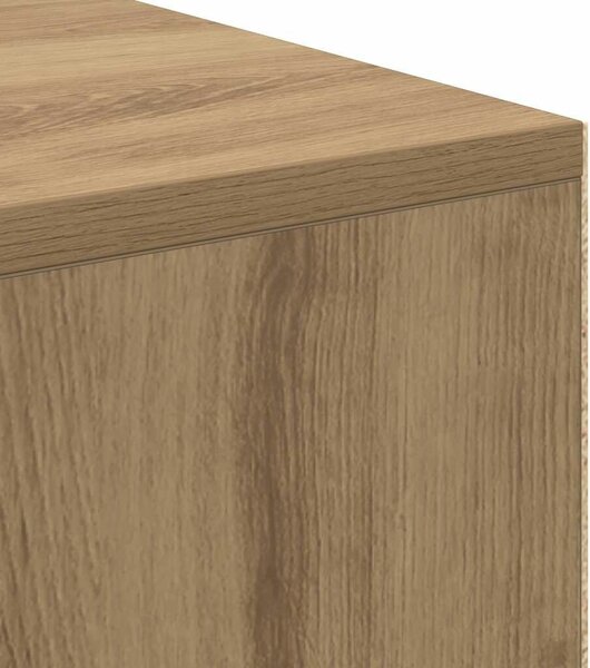 VidaXL Asztal polcokkal Artisan tölgy 102 x 50 x 75 cm Faanyag