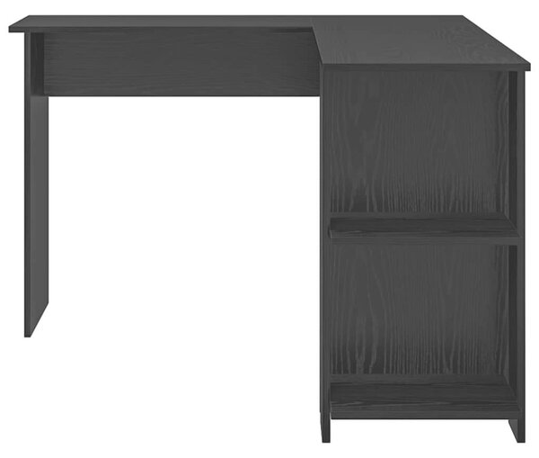 VidaXL Sarokasztal Tárolással Musta tammi 140 x 113.5 x 75 cm Faanyag