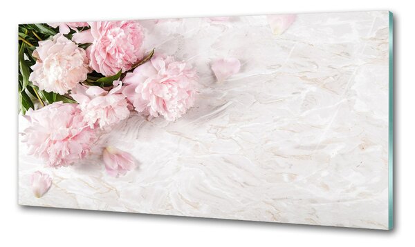 Konyhai hátfalpanel Peonies