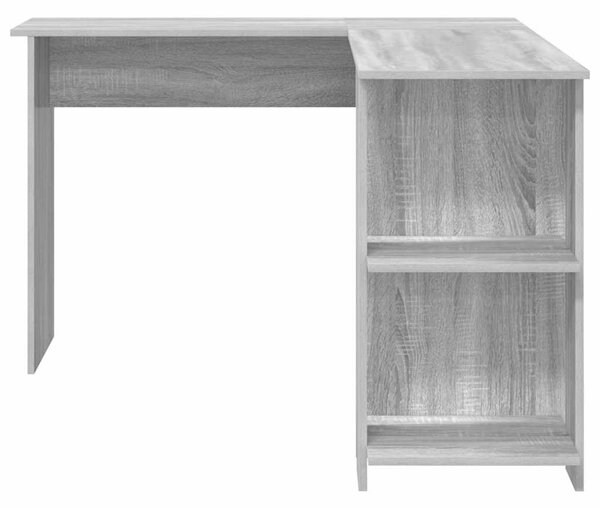 VidaXL Sarokíróasztal Szürke Sonoma 140 x 113,5 x 75 cm Faanyag