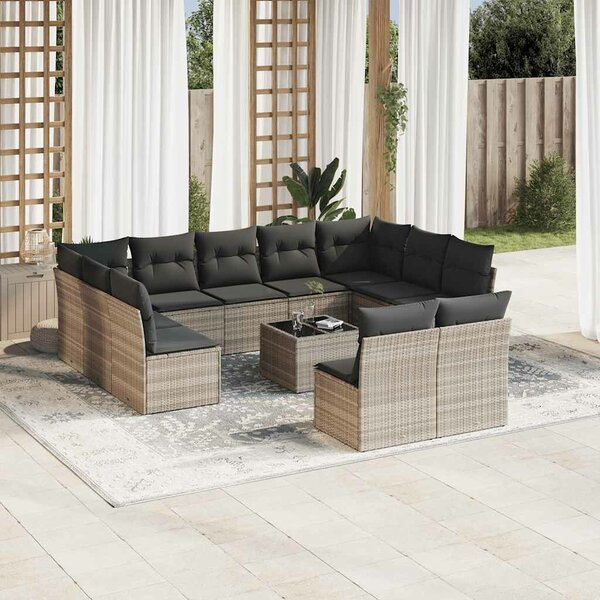 VidaXL Polyrattan Kerti Ülőgarnitúra - 12 részes