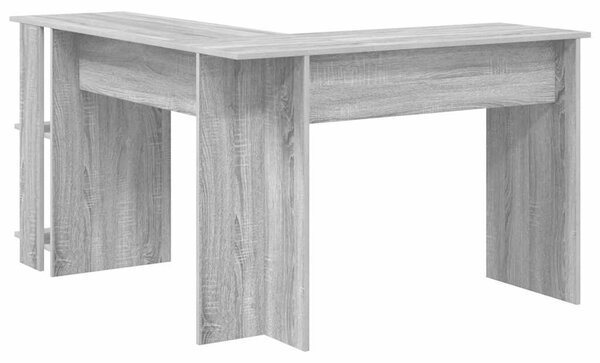 VidaXL Sarokíróasztal Szürke Sonoma 140 x 113,5 x 75 cm Faanyag