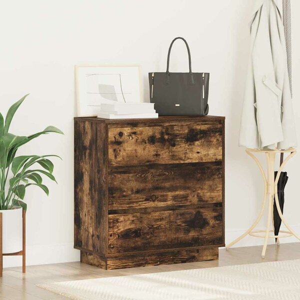 VidaXL Éjjeliszekrény fiókkal Füstölt tölgy 71 x 34.5 x 75 cm Faanyag