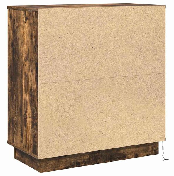 VidaXL Éjjeliszekrény fiókkal Füstölt tölgy 71 x 34.5 x 75 cm Faanyag