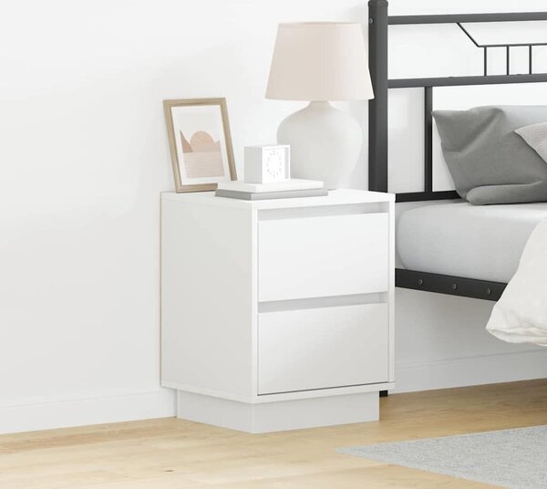 VidaXL Éjjeliszekrény fiókkal 2 pcs Fehér 39 x 34,5 x 50 cm Faanyag