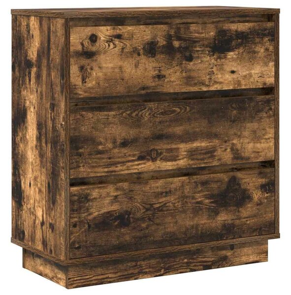 VidaXL Éjjeliszekrény fiókkal Füstölt tölgy 71 x 34.5 x 75 cm Faanyag