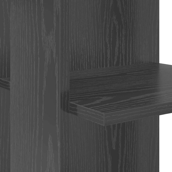 VidaXL Sarokasztal Tárolással Musta tammi 140 x 113.5 x 75 cm Faanyag