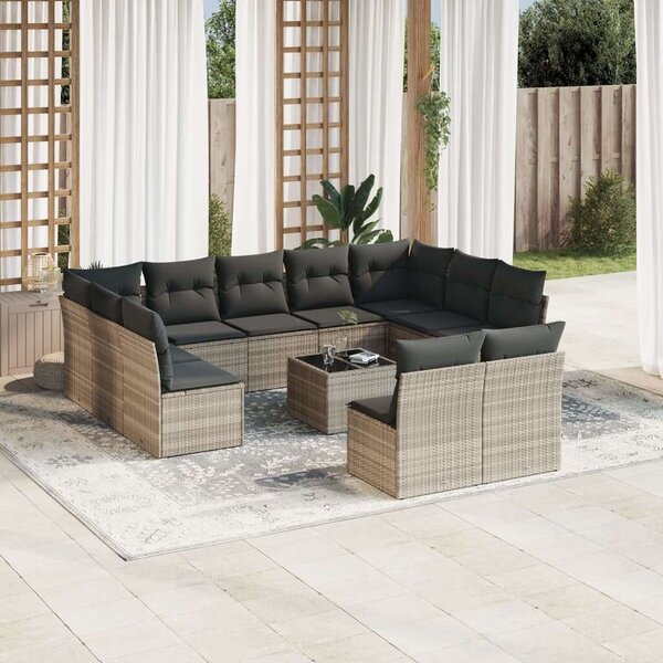 VidaXL Polyrattan Kerti Ülőgarnitúra - 12 részes
