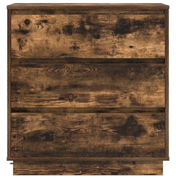 VidaXL Éjjeliszekrény fiókkal Füstölt tölgy 71 x 34.5 x 75 cm Faanyag