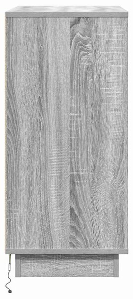 VidaXL Éjjeliszekrény fiókkal Szürke 71 x 34.5 x 75 cm Faanyag