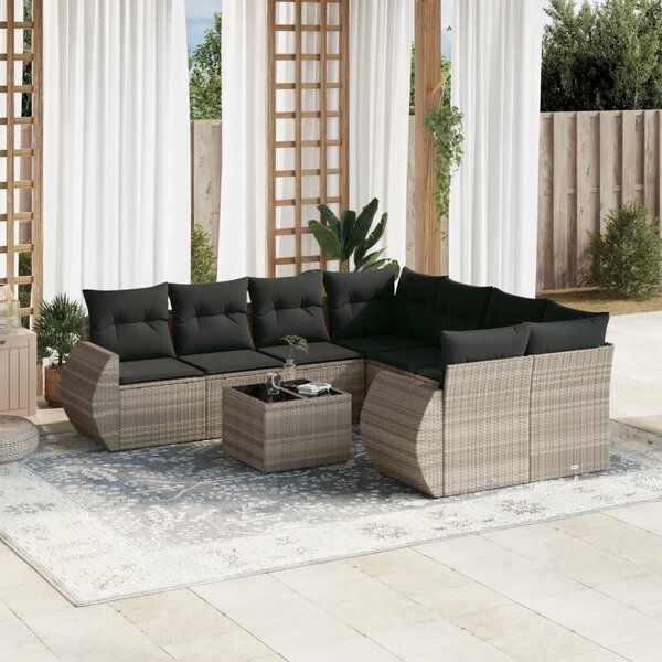 VidaXL Polyrattan Kerti Ülőgarnitúra - 9 részes