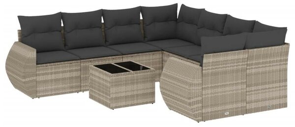 VidaXL Polyrattan Kerti Ülőgarnitúra - 9 részes