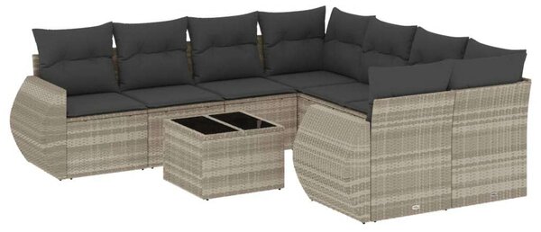 VidaXL Polyrattan Kerti Ülőgarnitúra - 9 részes