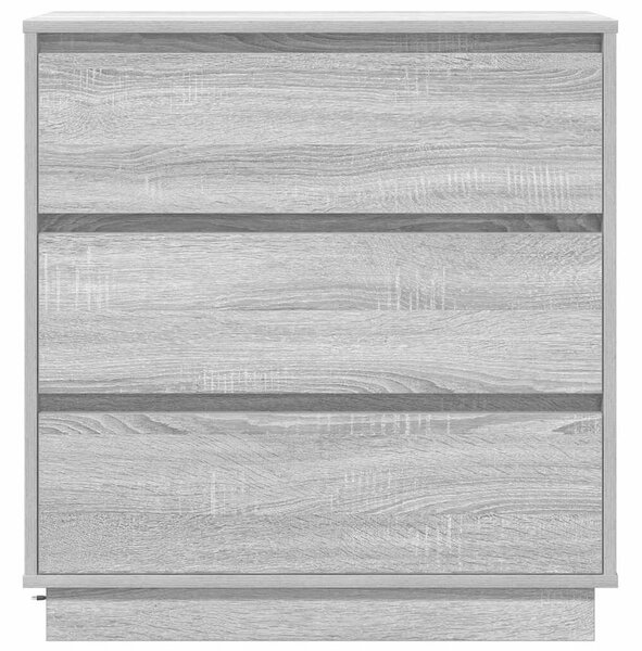 VidaXL Éjjeliszekrény fiókkal Szürke 71 x 34.5 x 75 cm Faanyag