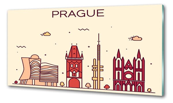 Konyhapanel Prága épületek