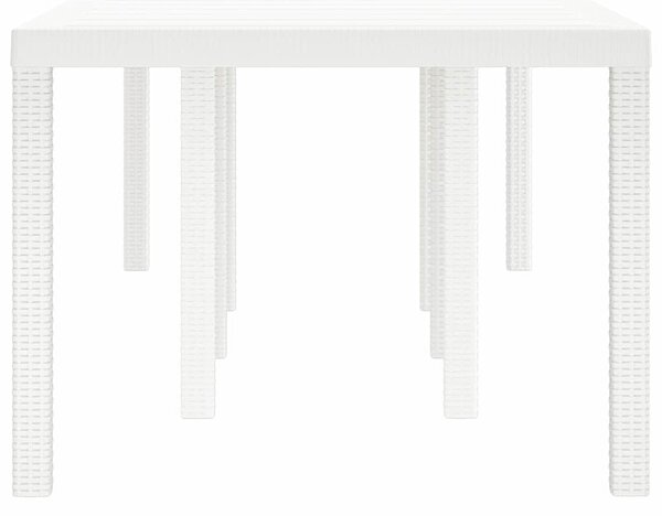 VidaXL Kerti Asztal Fehér 250 x 100 x 73 cm polirattan