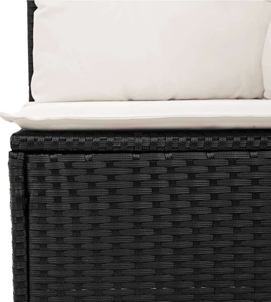 VidaXL Polyrattan Kerti Ülőgarnitúra - 10 részes - Fekete