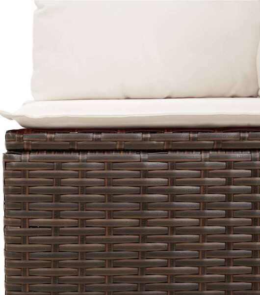 VidaXL Polyrattan Kerti Ülőgarnitúra - 7 részes, Barna